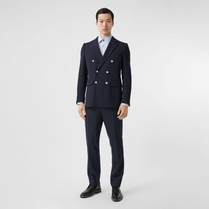Burberry Burberry Classic Fit Grain De Poudre Wool Tailored Trousers, Size: 38