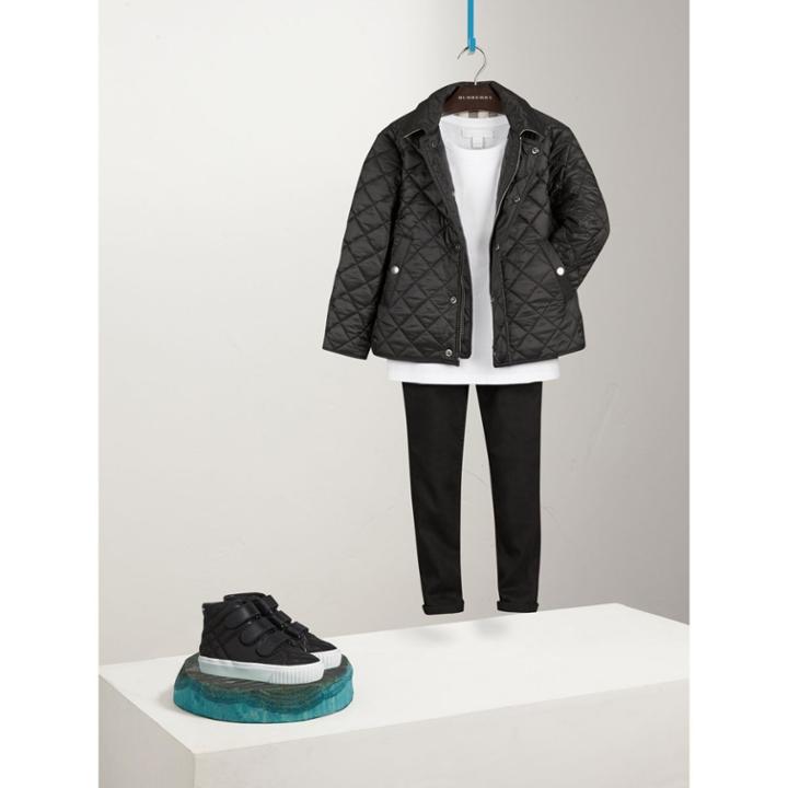 Burberry Burberry Diamond Quilted Jacket, Size: 4y, Black