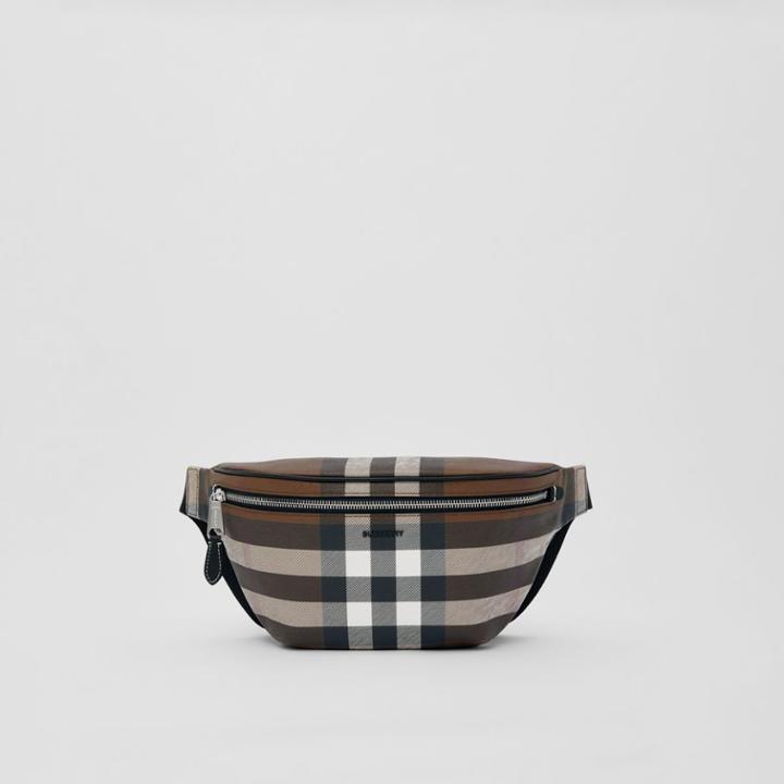Burberry Burberry Check E-canvas Bum Bag, Dark Birch Brown