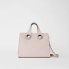 Burberry Burberry The Leather Crest Grommet Detail Tote, Pink