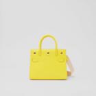 Burberry Burberry Mini Leather Two-handle Title Bag, Yellow