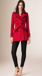 Burberry Burberry The Chelsea Short Heritage Trench Coat, Size: 04, Red