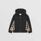 Burberry Burberry Childrens Check Panel Cotton Hooded Top, Size: 10y