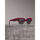 Burberry Burberry Square Frame Sunglasses, Red