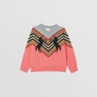 Burberry Burberry Childrens Unicorn Embroidered Technical Wool Sweater, Size: 10y, Peach