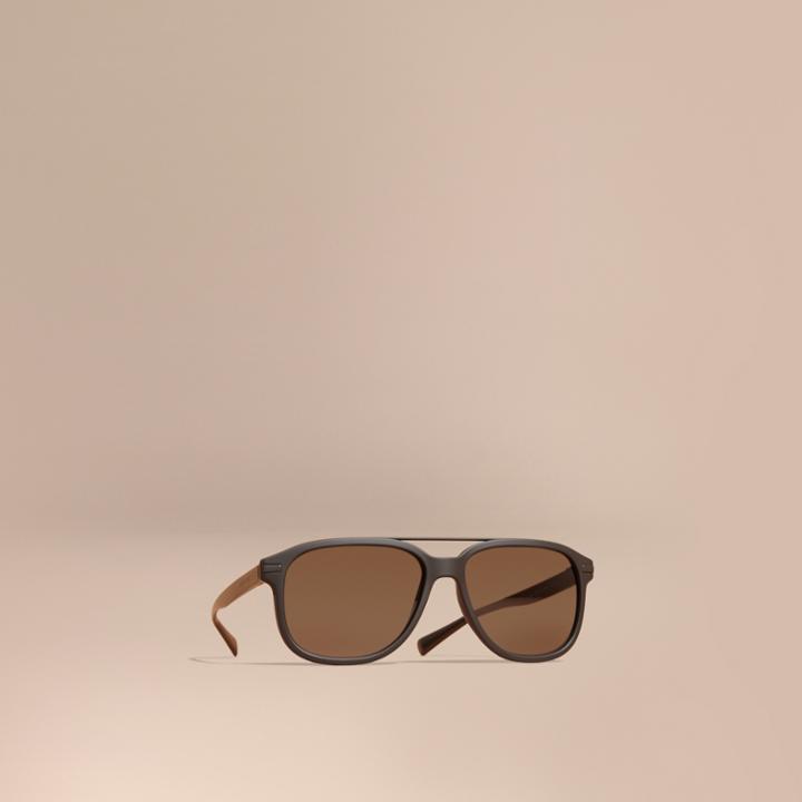 Burberry Burberry Square Frame Sunglasses, Black