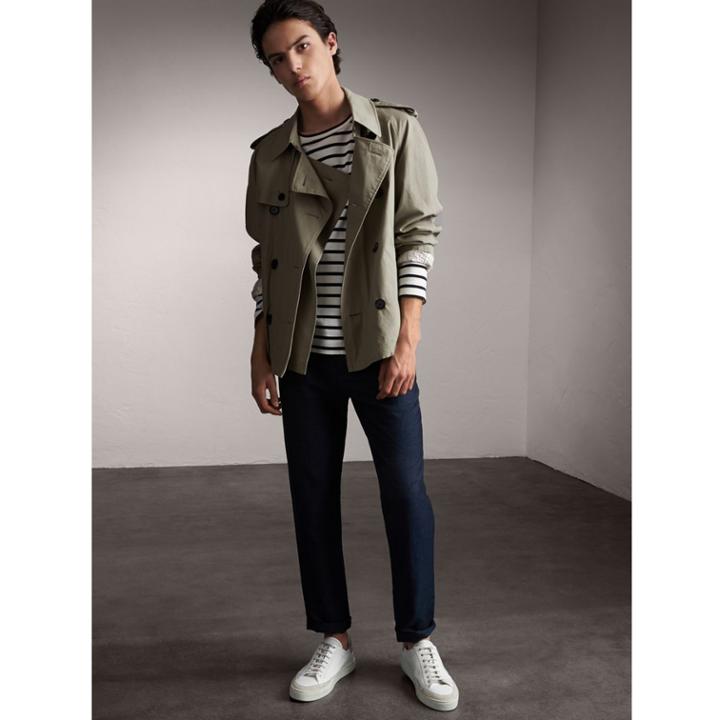 Burberry Burberry Unisex Tropical Gabardine Trench Jacket, Green