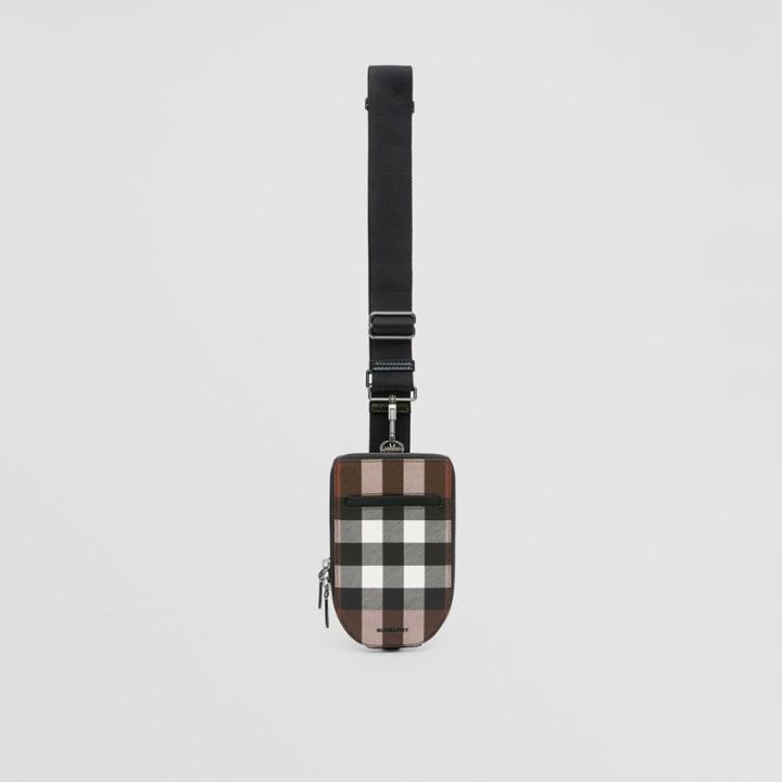 Burberry Burberry Check And Leather Crossbody Phone Case