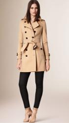 Burberry Burberry The Chelsea -mid-length Heritage Trench Coat, Size: 10, Yellow