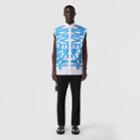 Burberry Burberry Sleeveless Slogan Print Cotton Poplin Shirt