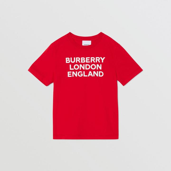 Burberry Burberry Childrens Logo Print Cotton T-shirt, Size: 10y, Red