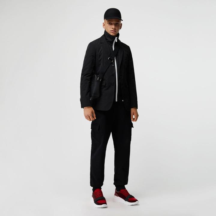 Burberry Burberry Pocket Detail Cotton Jersey Trackpants, Black