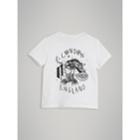 Burberry Burberry Night Print Cotton T-shirt, Size: 12y, White