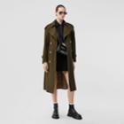 Burberry Burberry Tropical Gabardine Long Trench Coat, Size: 06, Green