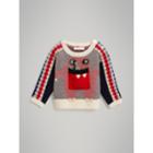 Burberry Burberry Childrens Monster Intarsia Cashmere Sweater, Size: 12m, Red