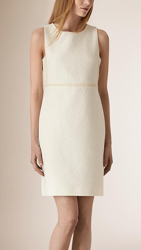 Burberry Diamond Jacquard Cotton Shift Dress