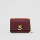 Burberry Burberry Small Quilted Monogram Lambskin Tb Bag, Red