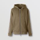 Burberry Burberry Logo Tape Cotton Hooded Top, Size: M