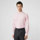 Burberry Burberry Slim Fit Micro Check Cotton Poplin Shirt, Size: 26, Pink