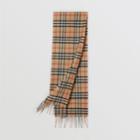 Burberry Burberry Childrens The Mini Classic Vintage Check Cashmere Scarf, Size: Os, Beige
