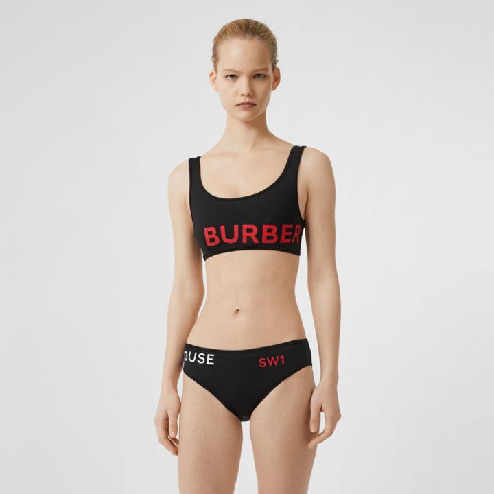 Burberry Burberry Horseferry Print Bikini, Black