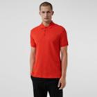 Burberry Burberry Check Placket Cotton Polo Shirt, Red