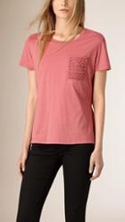 Burberry Lace Pocket Cotton T-shirt