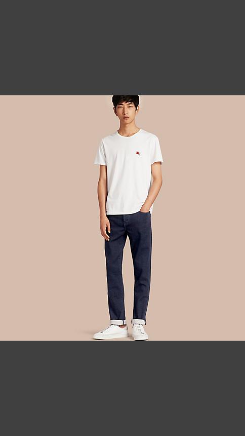 Burberry Straight Fit Indigo Stretch Denim Jeans
