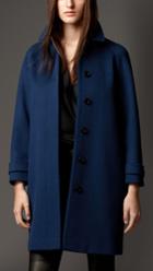 Burberry Burberry Wool Cashmere Oversize Coat, Size: 00, Blue