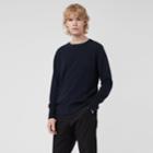 Burberry Burberry Embroidered Archive Logo Cashmere Sweater, Blue
