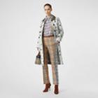 Burberry Burberry Straight Fit Contrast Check Cotton Trousers, Size: 06, Beige