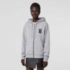 Burberry Burberry Monogram Motif Cotton Oversized Hooded Top, Size: Xs, Grey