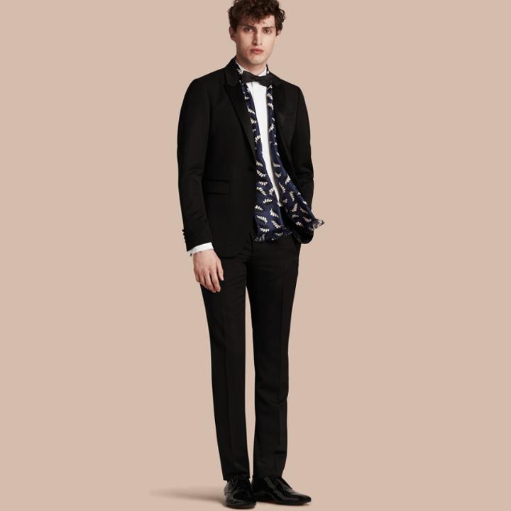 Burberry Burberry Virgin Wool Tuxedo Trousers, Size: 34, Black