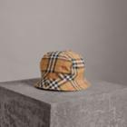 Burberry Burberry Vintage Check Bucket Hat, Size: M/l, Yellow