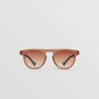 Burberry Burberry The Keyhole Round Frame Sunglasses, Red