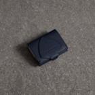 Burberry Burberry Equestrian Shield Leather Continental Wallet, Blue