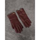 Burberry Burberry Cashmere Lined Lambskin Gloves, Size: 8.5, Red
