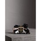 Burberry Burberry The Small Buckle Bag In Leather And Snakeskin Appliqu, Black