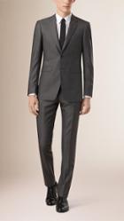 Burberry Slim Fit Wool Silk Half-canvas Suit