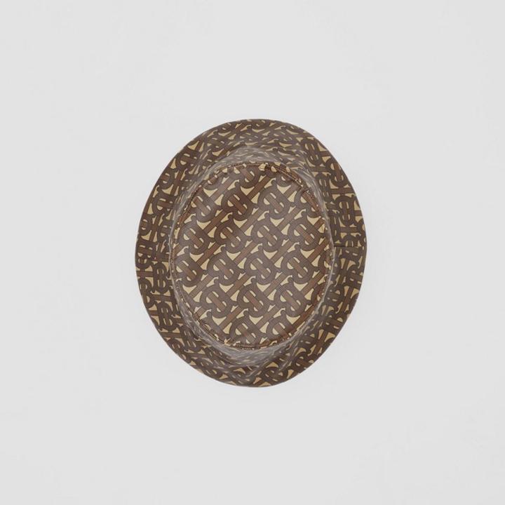 Burberry Burberry Monogram Print Bucket Hat, Size: L, Brown