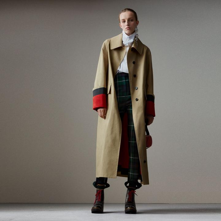 Burberry Burberry Bonded Cotton Poplin Seam-sealed Car Coat, Size: 00, Beige