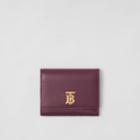 Burberry Burberry Small Monogram Motif Leather Folding Wallet