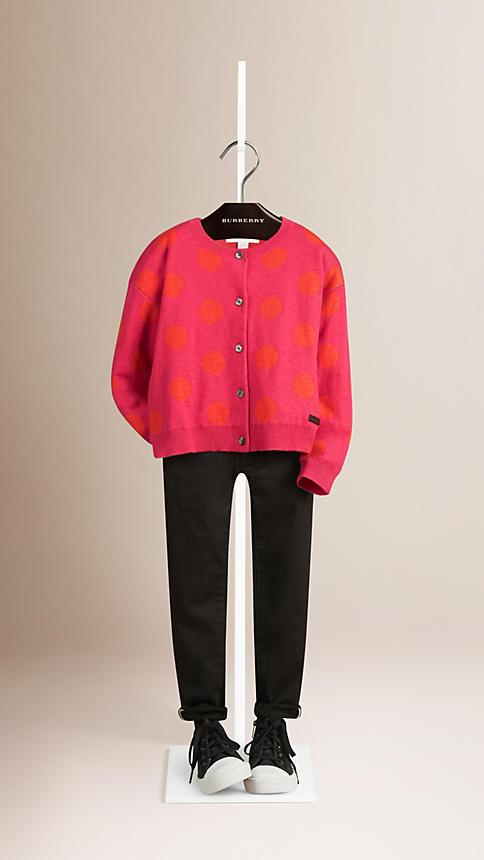 Burberry Polka Dot Cashmere Cardigan