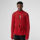 Burberry Burberry Open Knit Mohair Wool Blend Sweater