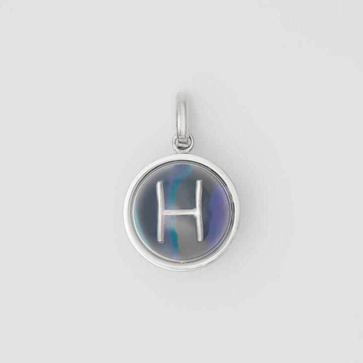Burberry Burberry Marbled Resin 'h' Alphabet Charm, Blue