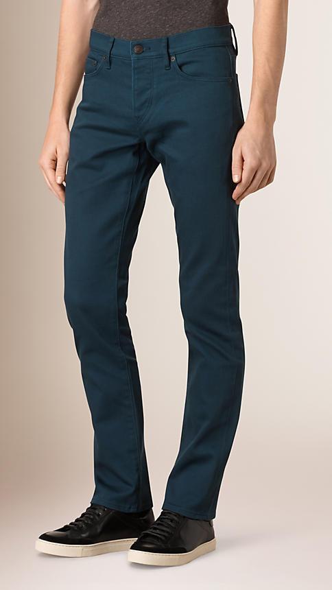 Burberry Straight Fit Japanese Stretch Denim Jeans