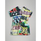 Burberry Burberry Graffiti Logo Print Cotton Drawcord Dress, Size: 12y
