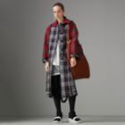 Burberry Burberry Check And Tartan Cotton Trench Coat, Size: 00, Blue