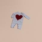 Burberry Burberry Heart Intarsia Cashmere Jumpsuit, Size: 3m, Grey