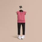 Burberry Burberry Pleat And Check Detail Cotton T-shirt, Size: 6y, Red